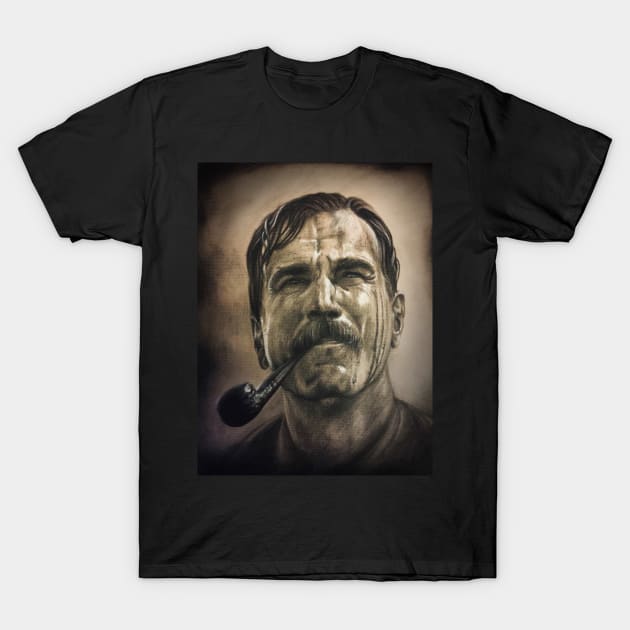 There will be blood (charcoal) T-Shirt by Digart